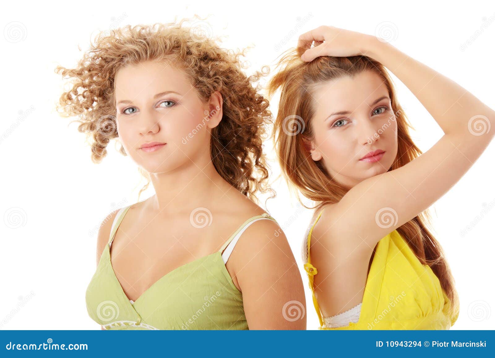 Two teen girlfriends stock photo photo