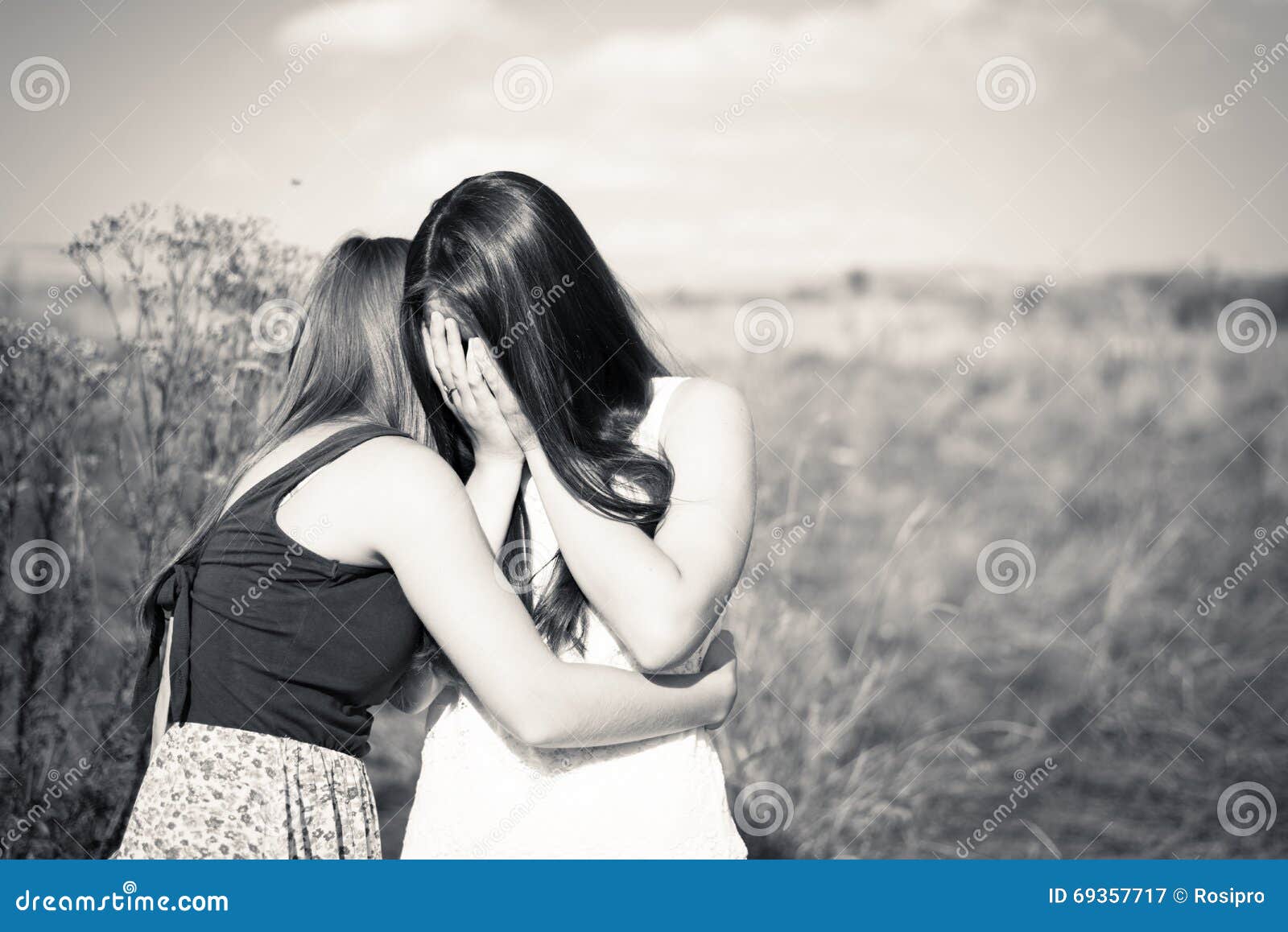 Two Teenage Girls Friends Having Difficult Times Friendship ...