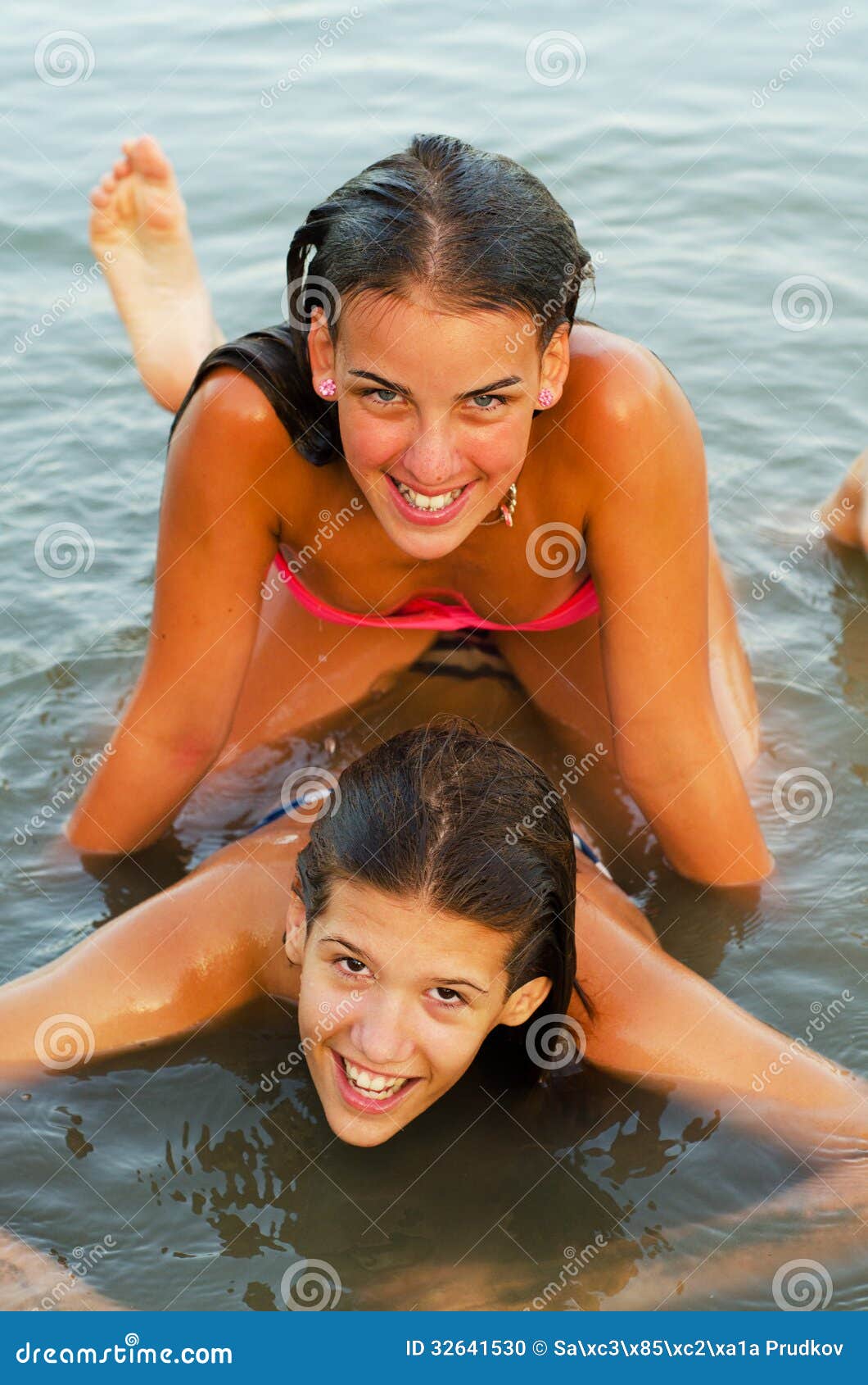 Young Girls Having Fun With