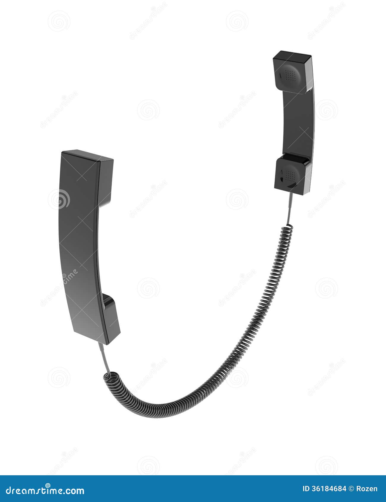 Two telephone handsets stock photo. Image of dialing 36184684