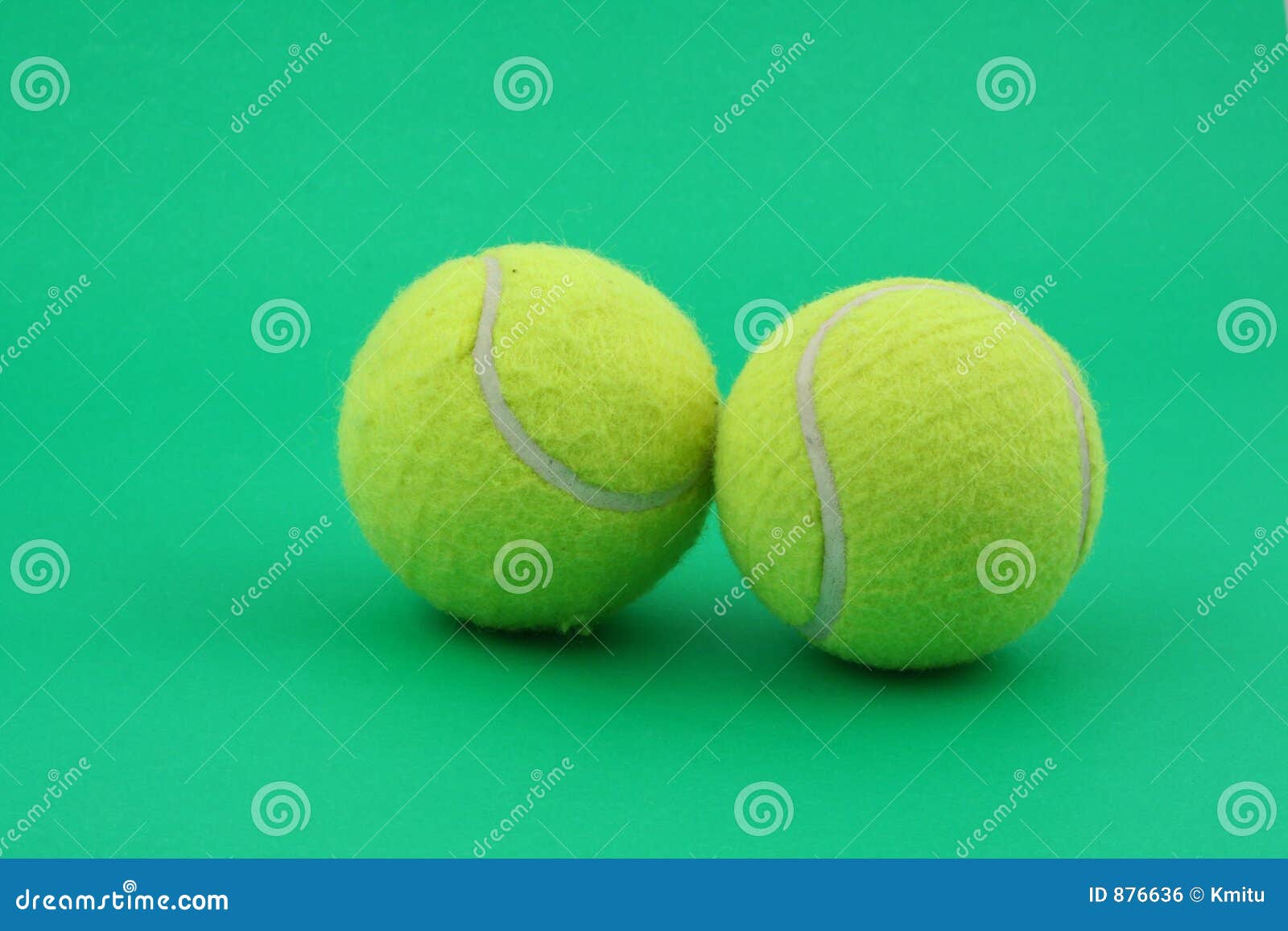 Two tennis balls on green stock photo. Image of match, soft 876636