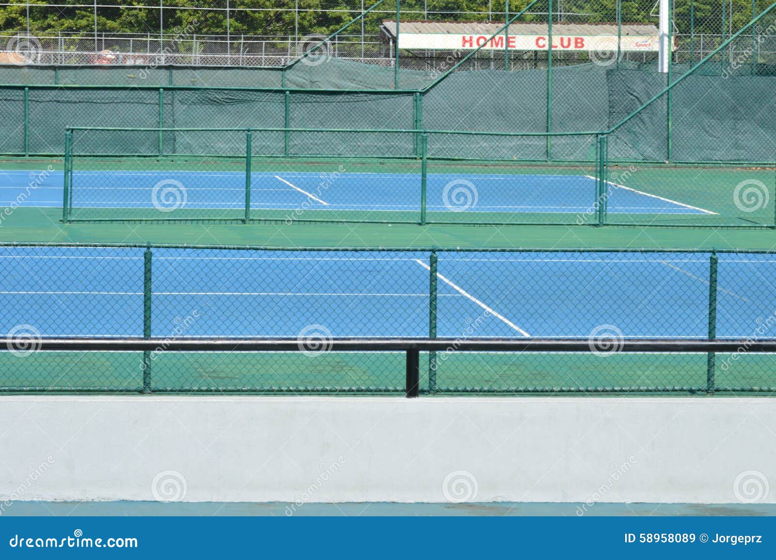 Two Tennis Courts In The Home Club Stock Image Image Of Green 3967