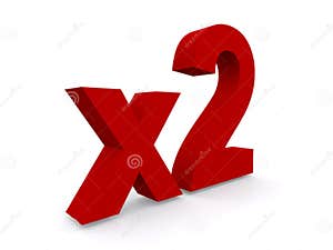 Two Times Or X 2 Stock Image Image 37962081