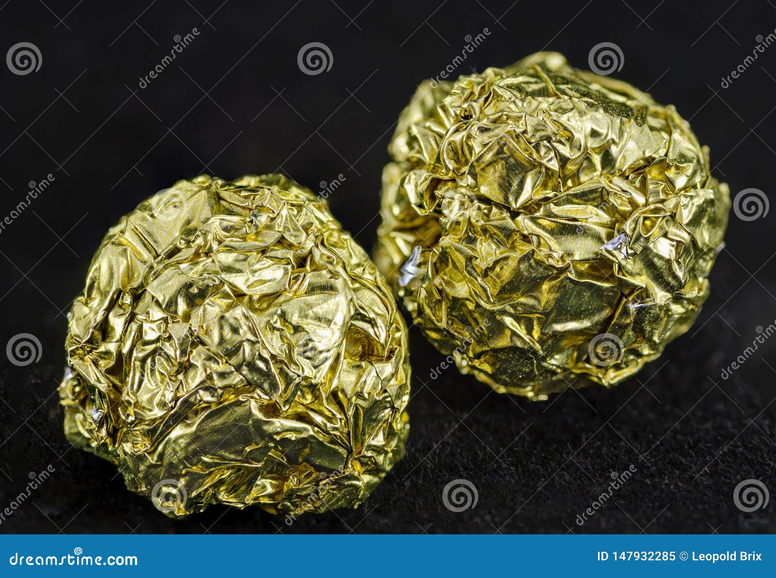 Two tinfoil balls stock image. Image of wrapping, colorful 147932285