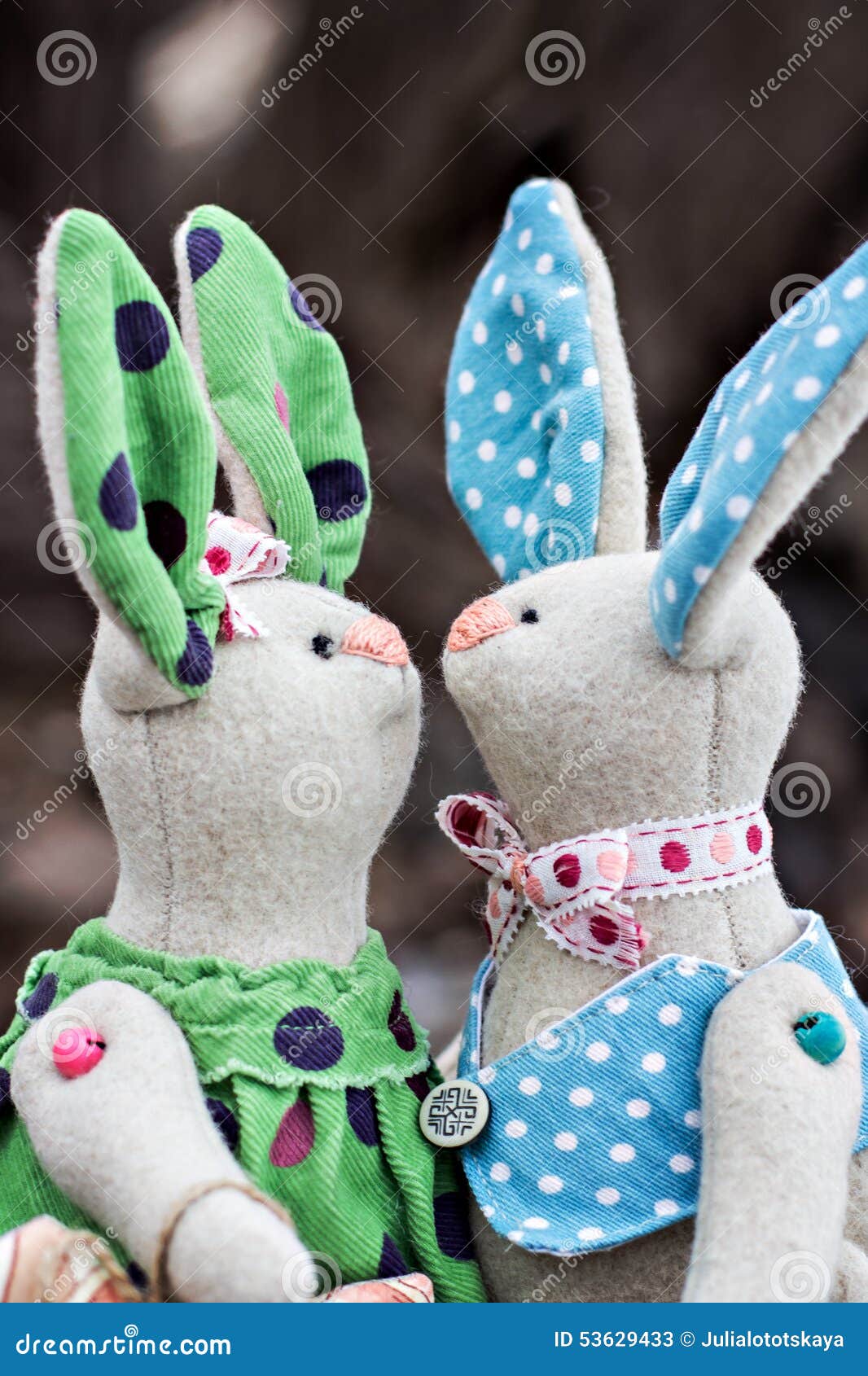 Two toy bunny stock image. Image of brown, english, favorite 53629433