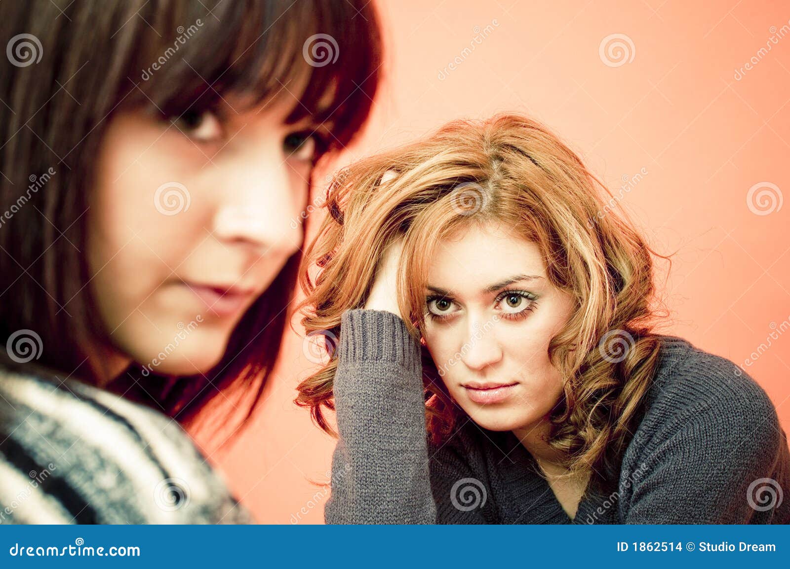 two twenty year old depressed women