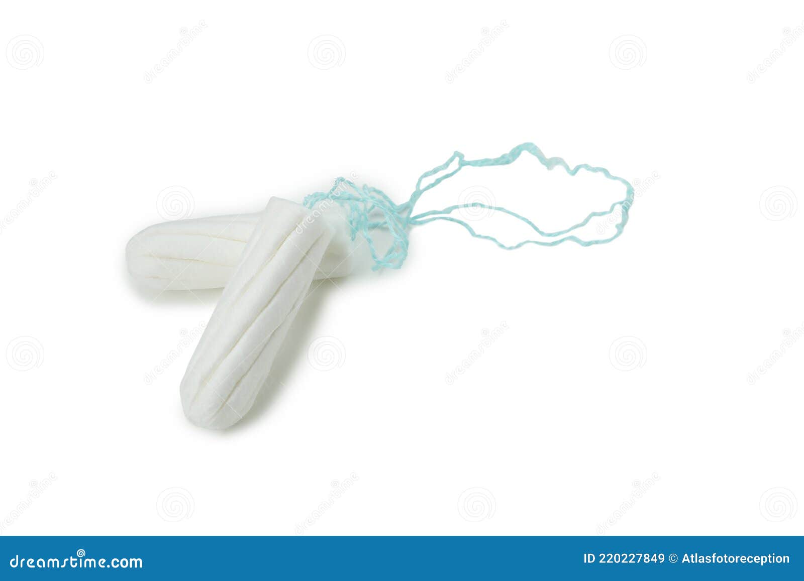 Two Unused Tampons Isolated on White Background Stock Image Image of