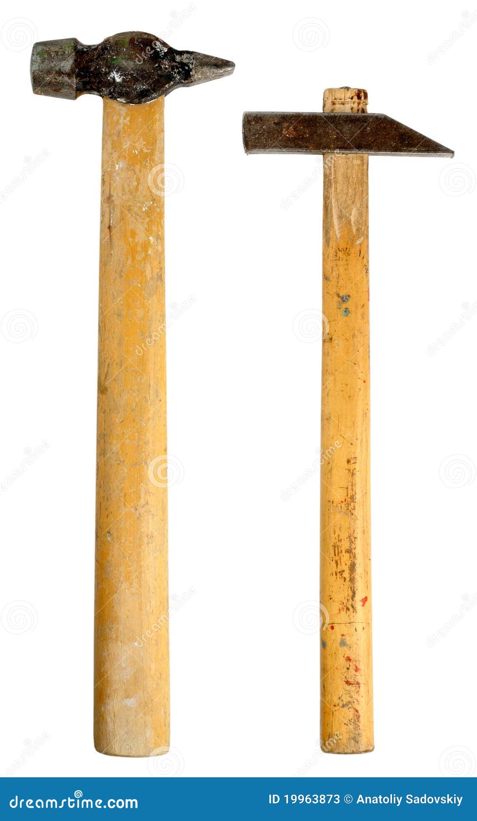 Two used hammers stock image. Image of tool, handle, metal 19963873