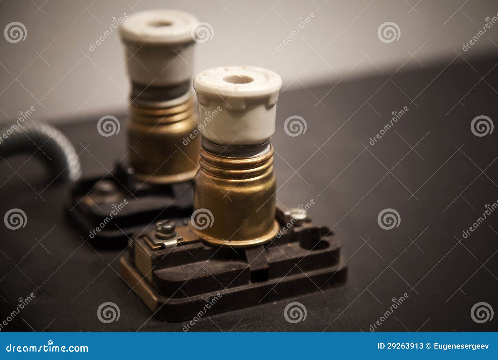 Two Vintage Electrical Fuses Stock Image Image of fusebox, closeup 29263913