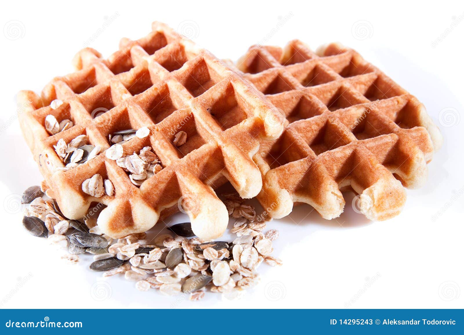 Two Waffles from Integral Wholegrain Stock Image Image of corn