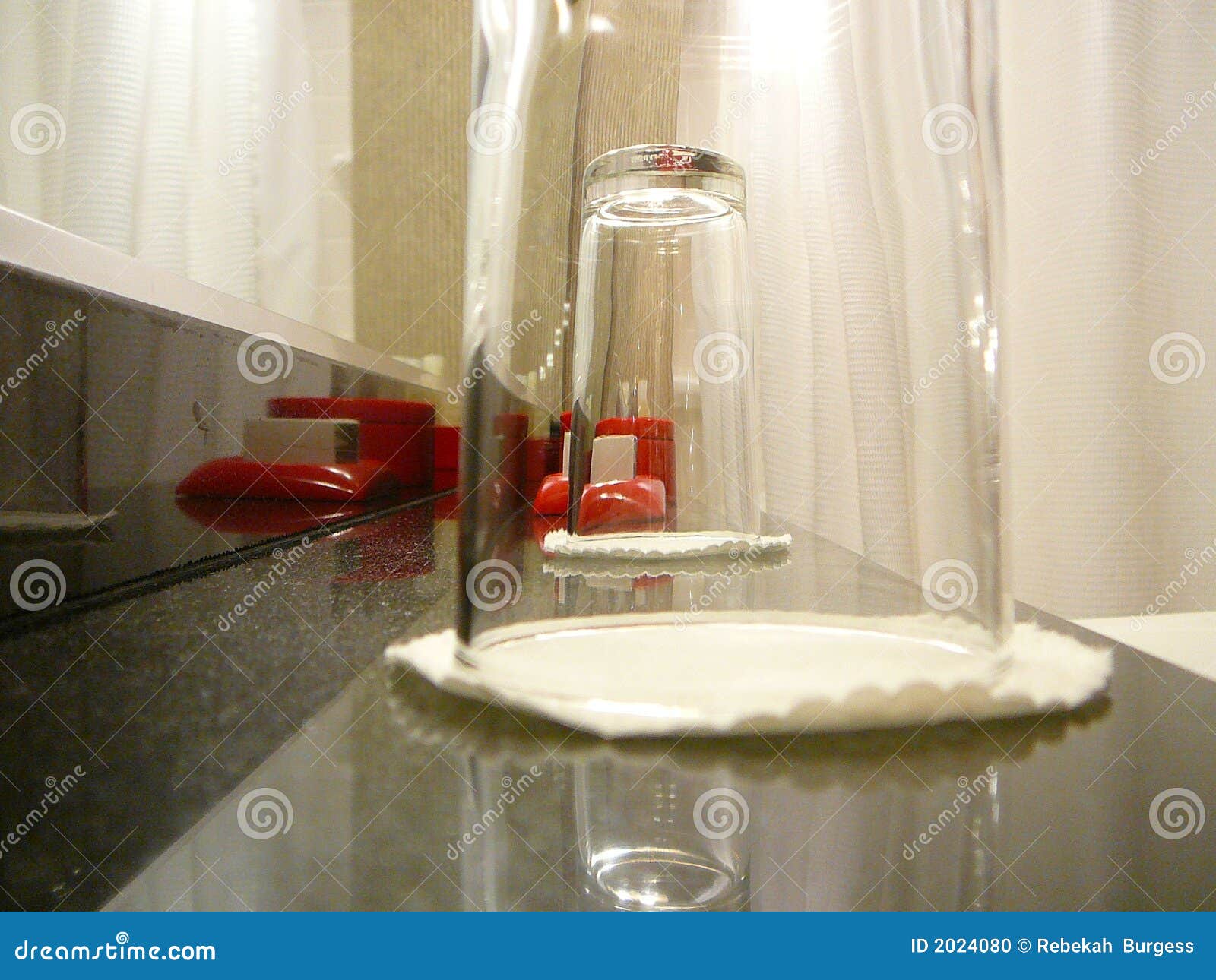 Two Water Glasses in Bathroom Stock Photo Image of drinking, decorate