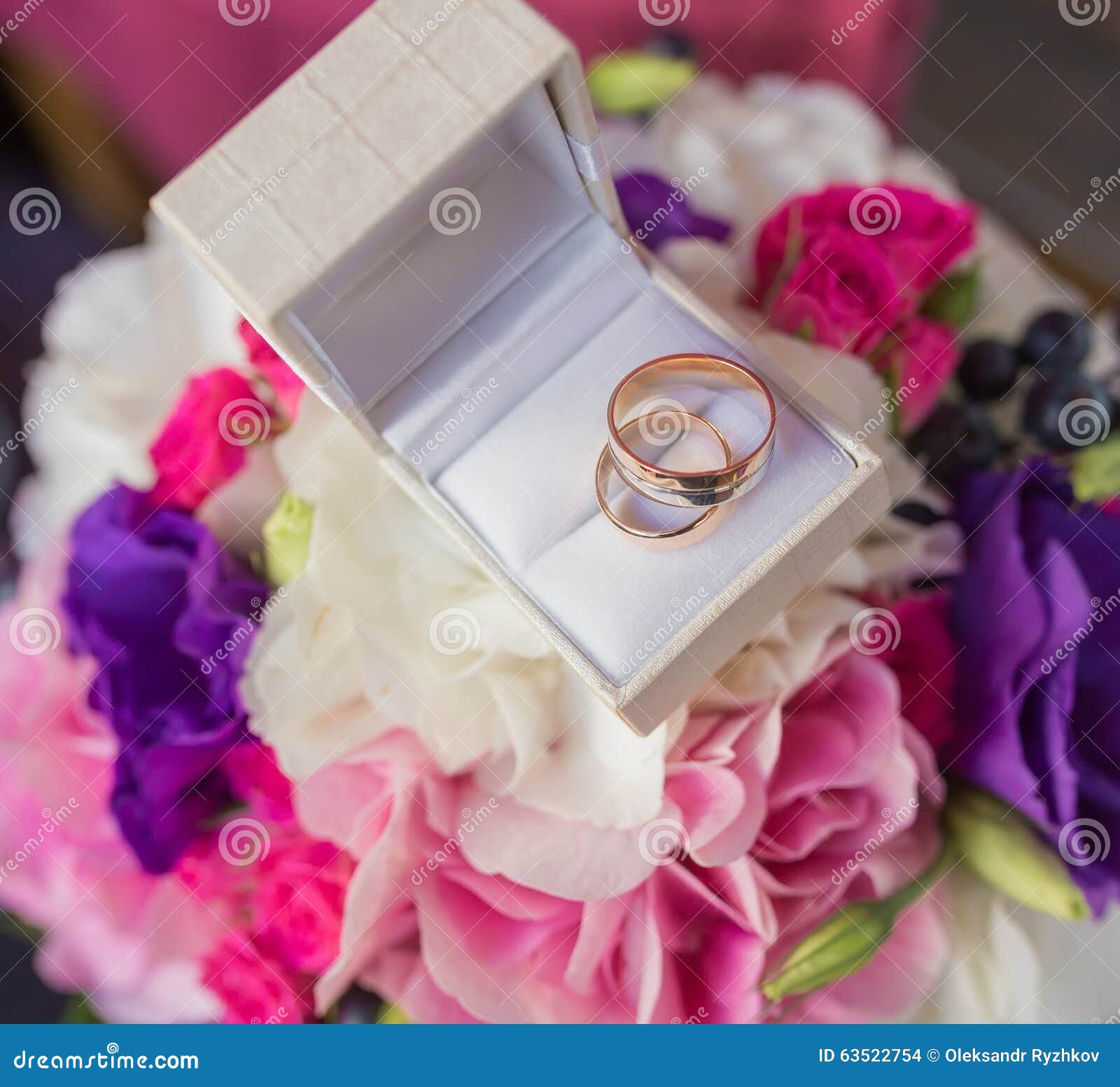 Two Wedding Rings in a Jewelry Box Stock Photo Image of golden, jewelry 63522754