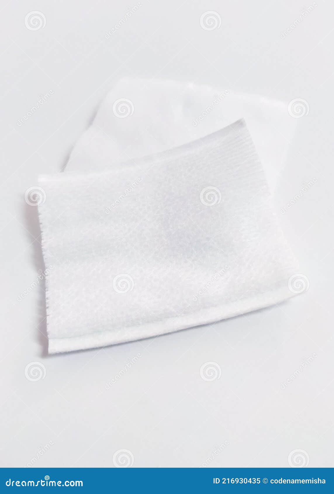 Two white cotton pads stock image. Image of furniture 216930435