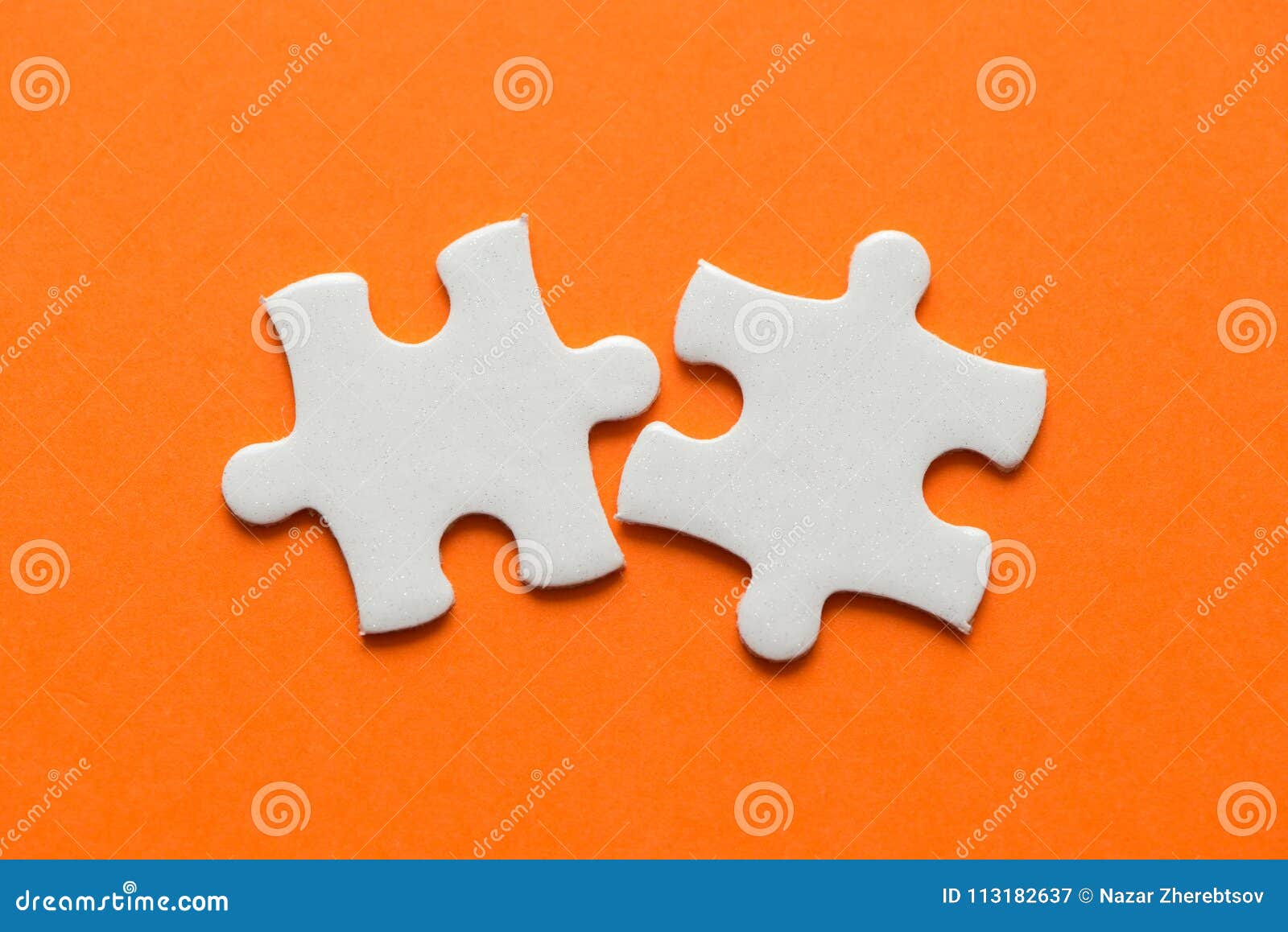 White Part Of An Orange Crossword Clue Two White Details Of Puzzle On Orange Background Stock Image - Image of