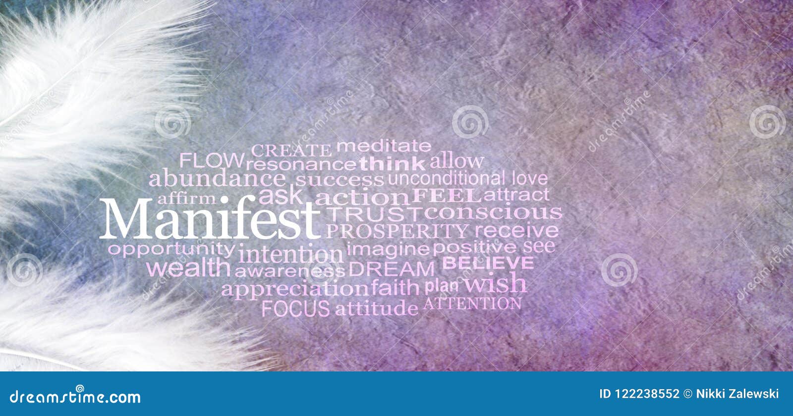 manifest abundance word cloud banner