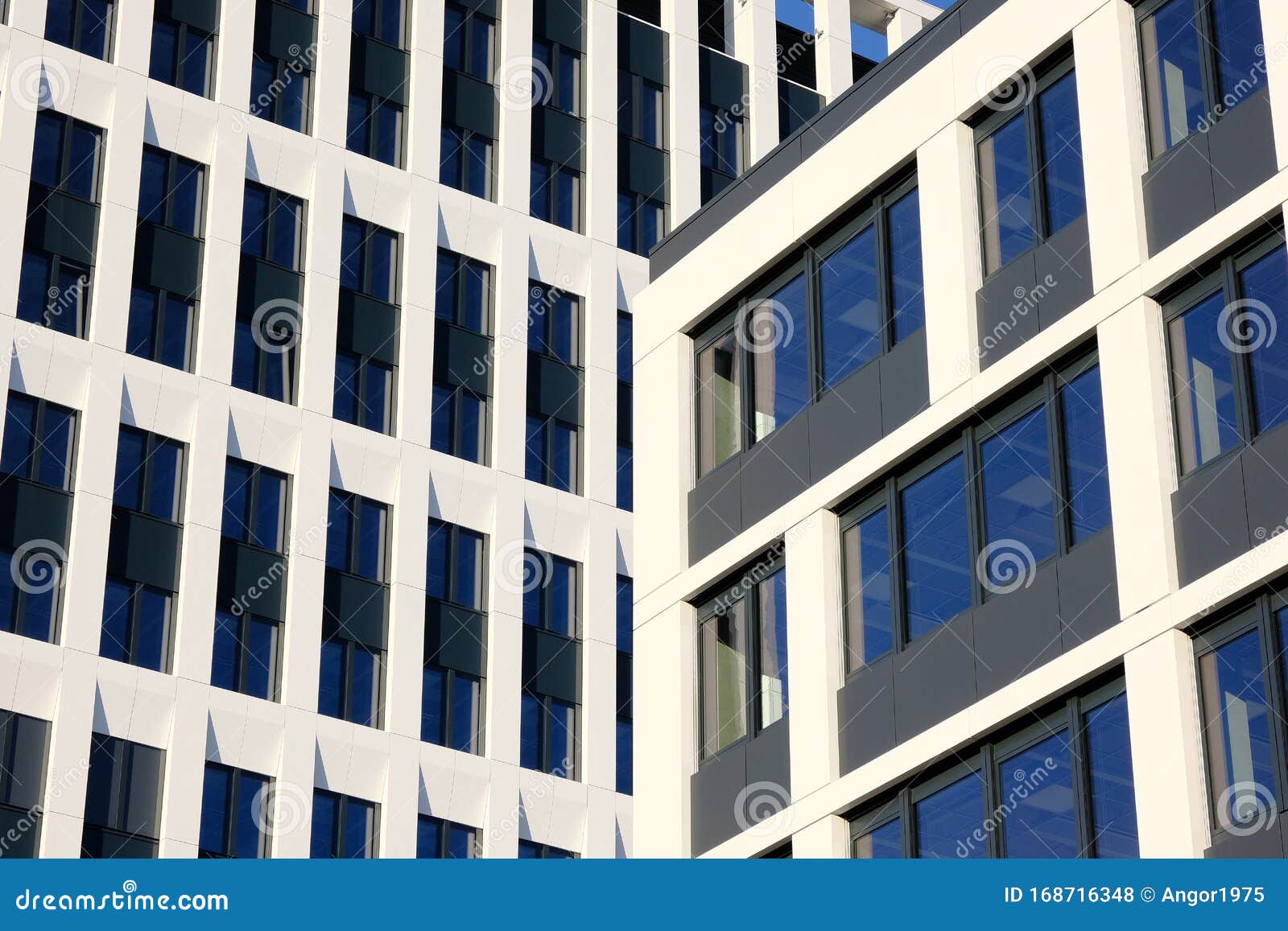 Two White Modern Office Buildings in New Contemporary Business Center ...