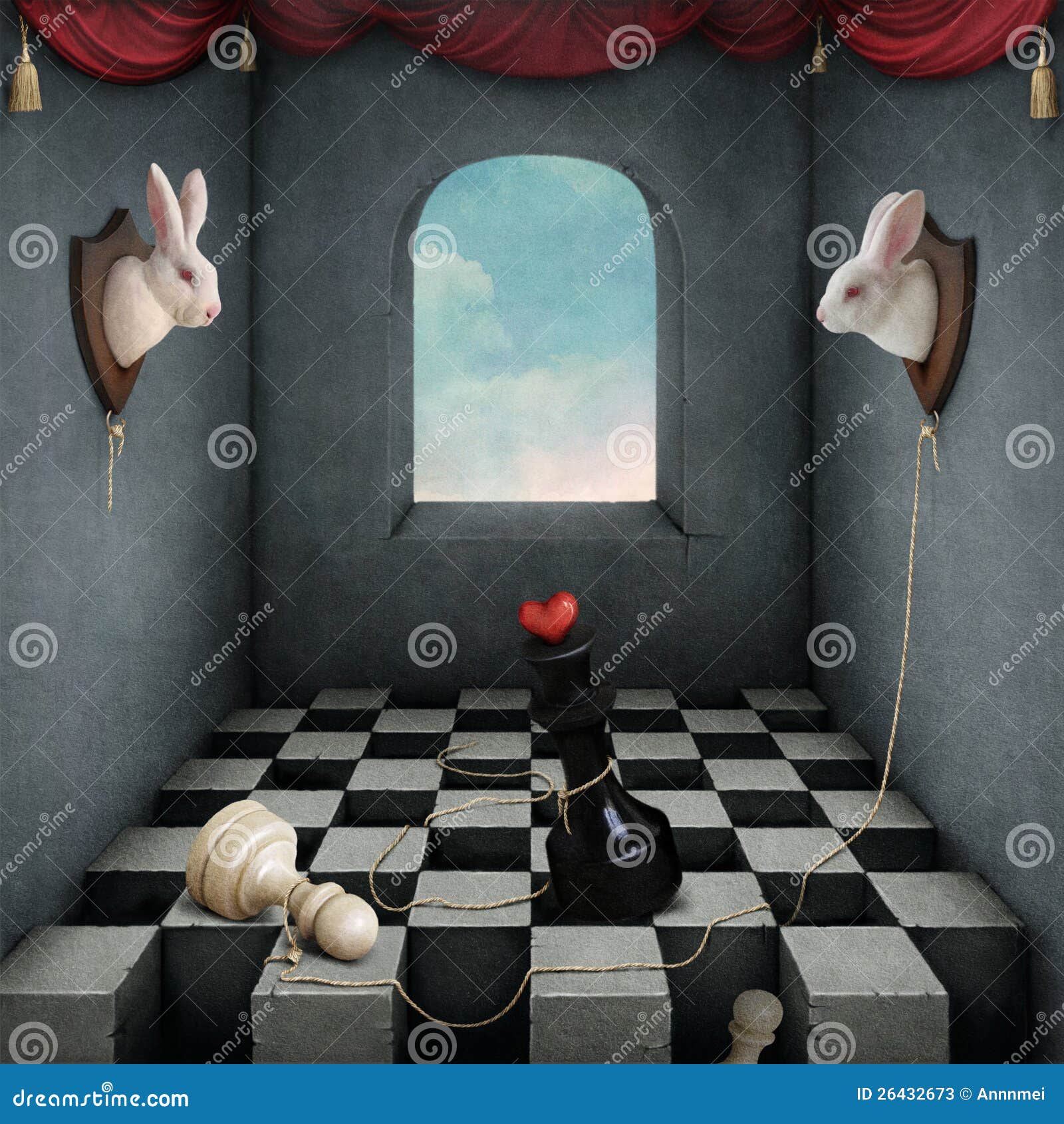 Two white rabbits stock illustration. Illustration of fantasy 26432673