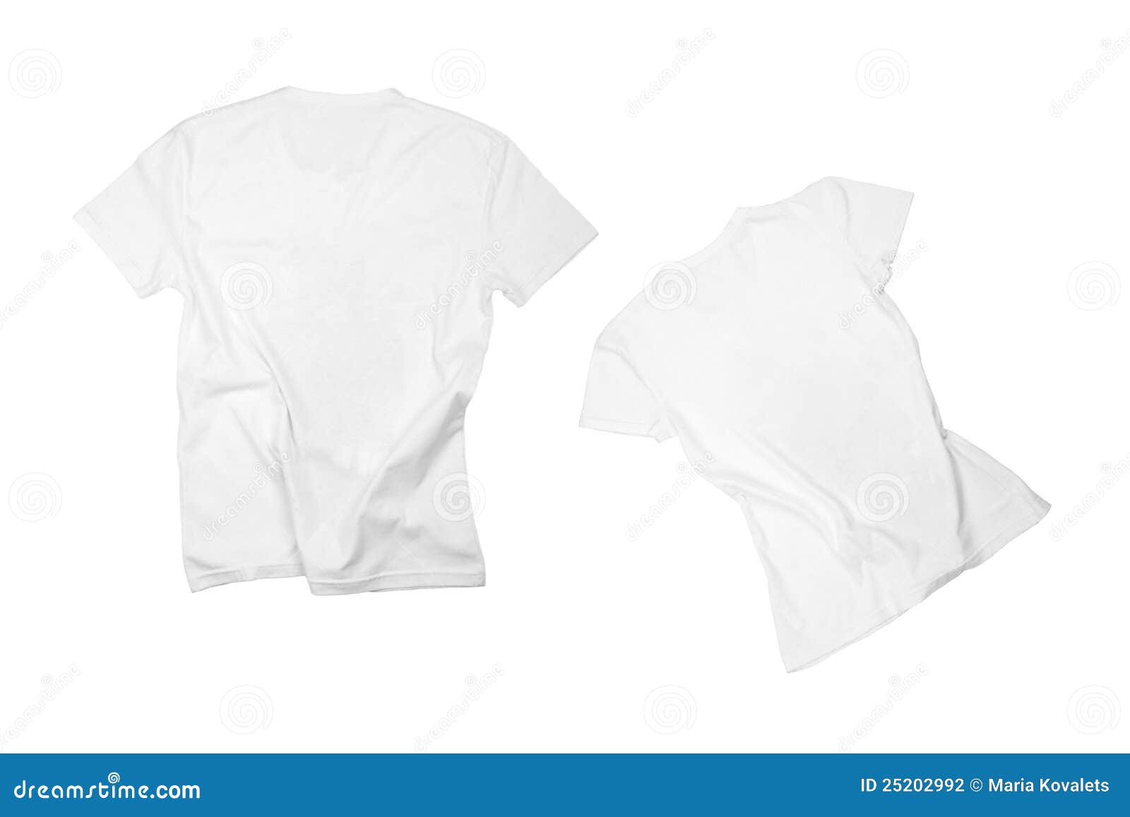 Two white t-shirts stock photo. Image of template, empty - 25202992