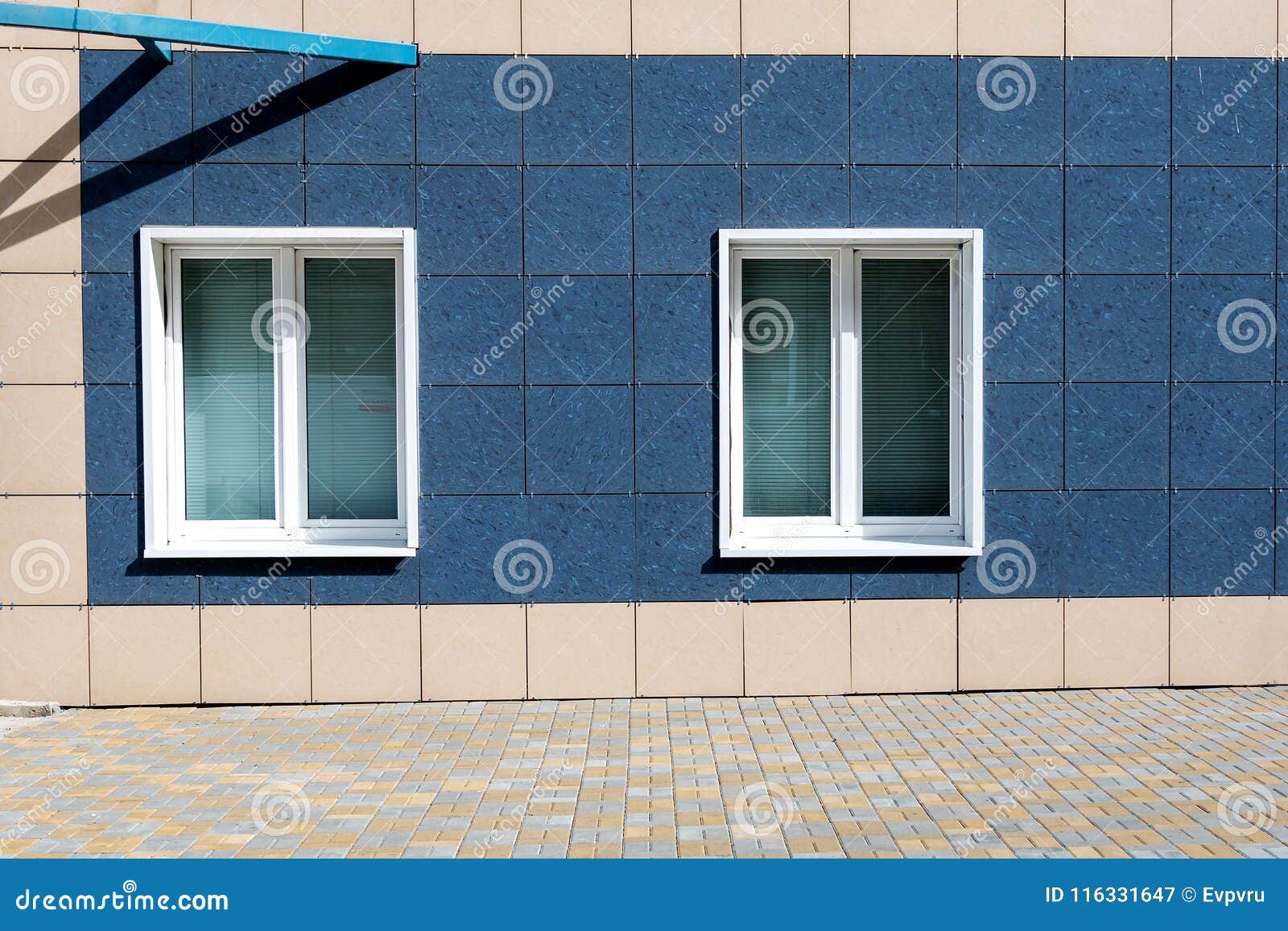 Windows on the outside wall of the building