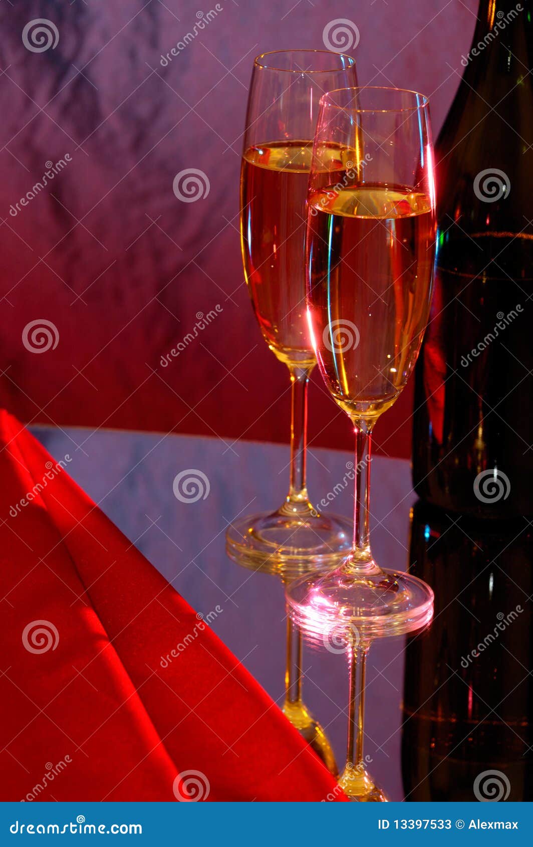 Two wine glasses stock image. Image of pair, love, concept 13397533