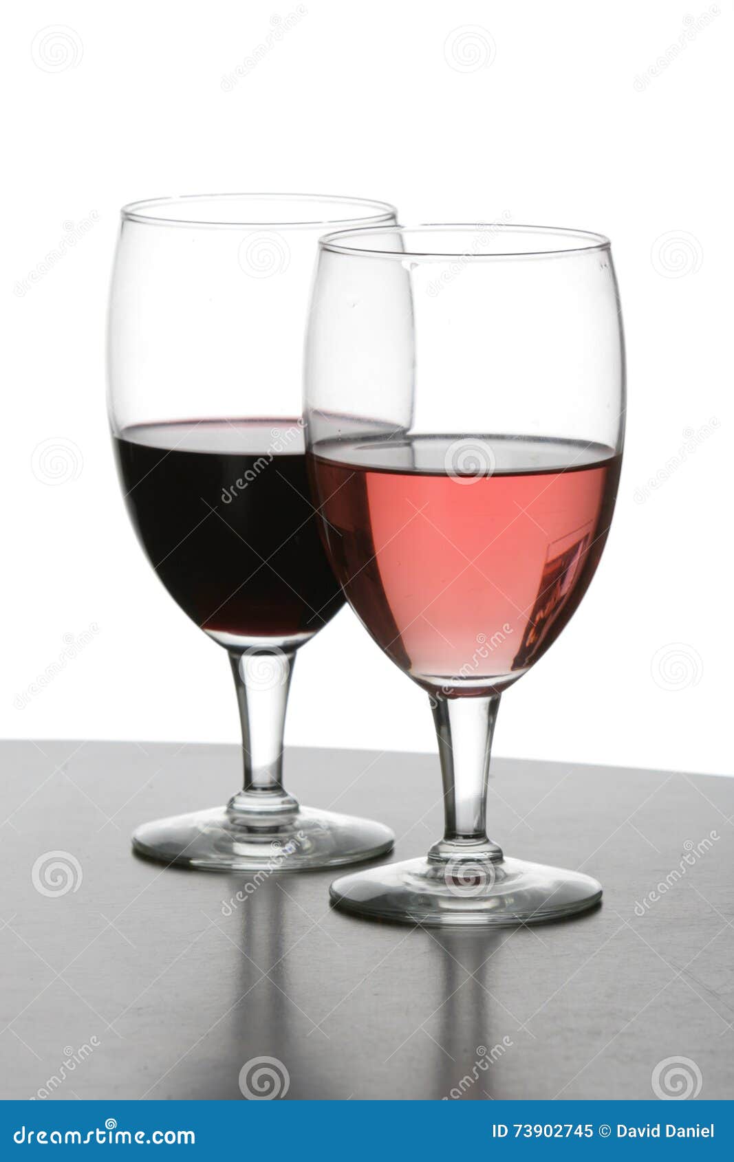 Two Wine Glasses Half Full of Wine Stock Image Image of nightlife