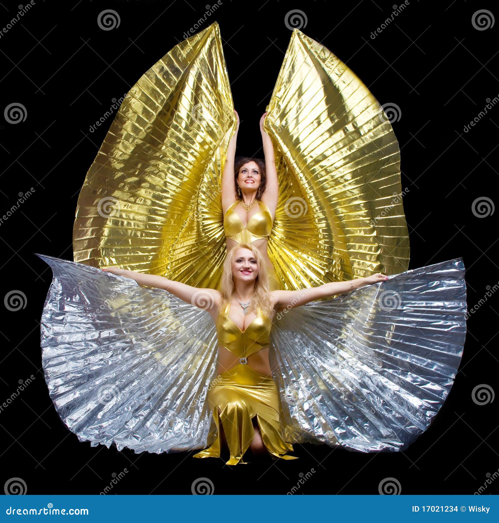 Two Woman Dance With Wings Stock Images Image 17021234