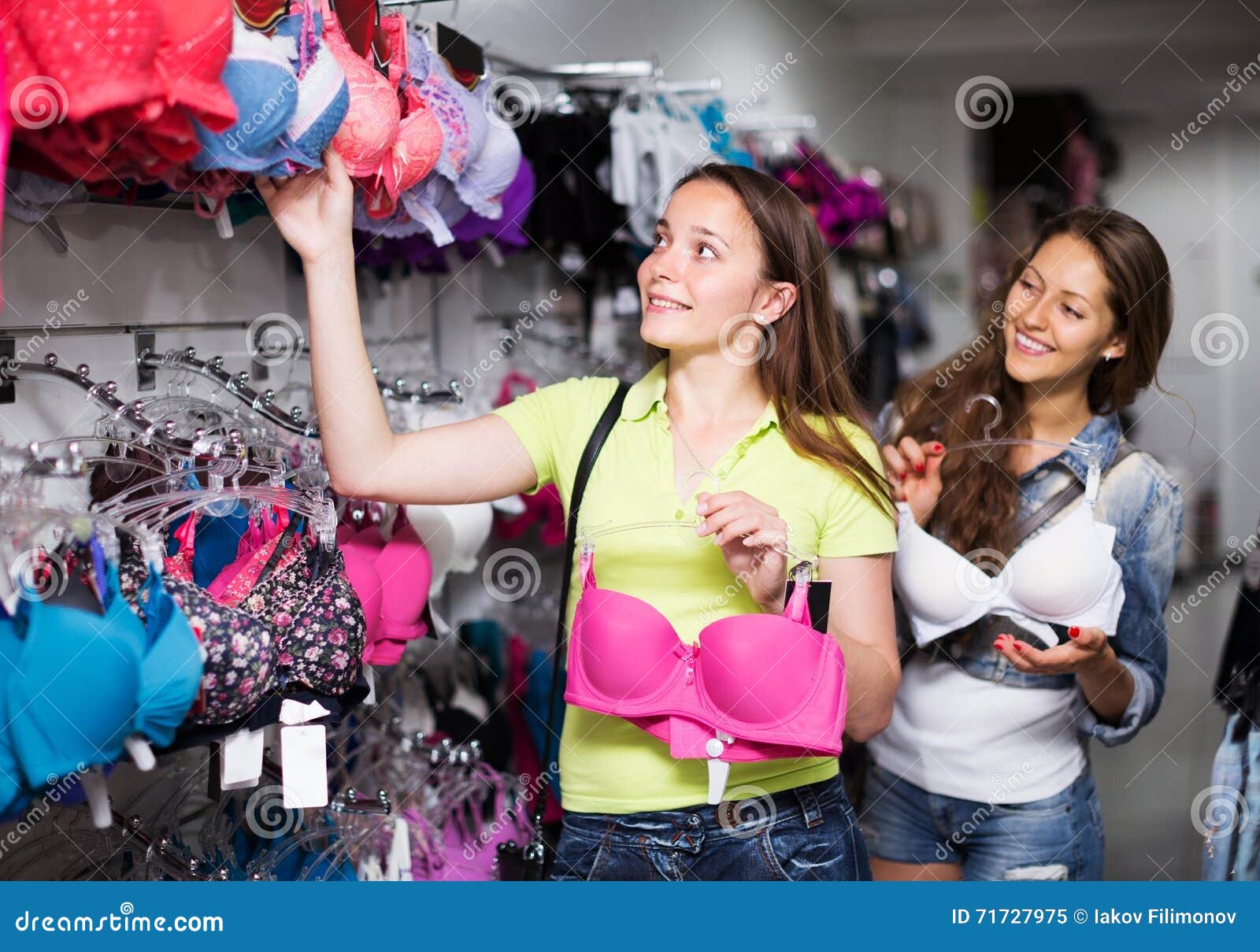 Two Women Choosing Underwear Shop Stock Photos - Free & Royalty-Free Stock  Photos from Dreamstime