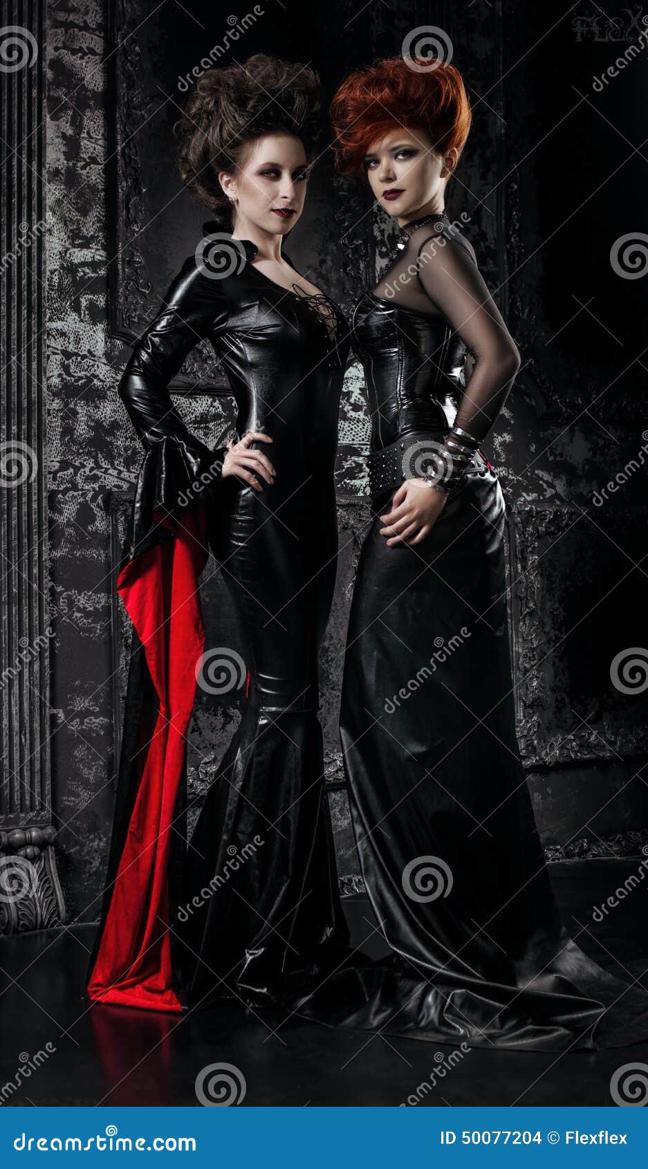 Two Women In Fetish Costumes Stock Photo - Image: 50077204