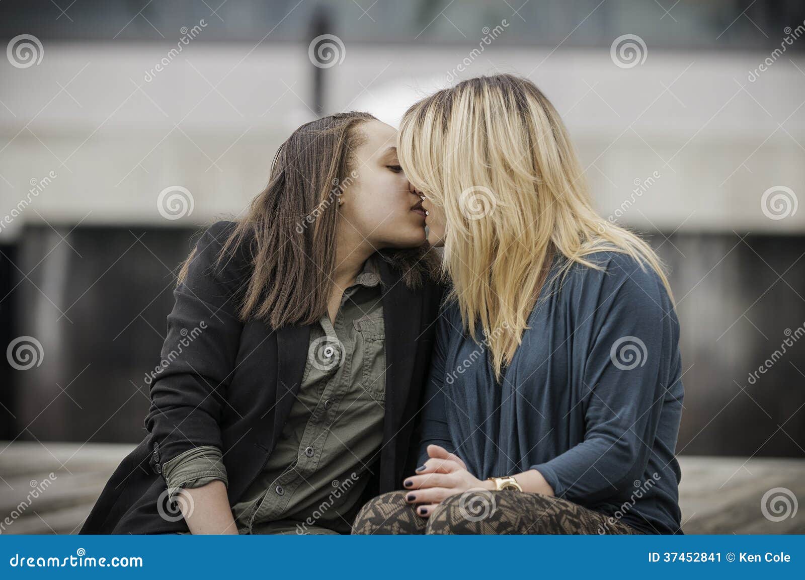 Two Women Kissing Stock Image Image Of Feminine Face 37452841