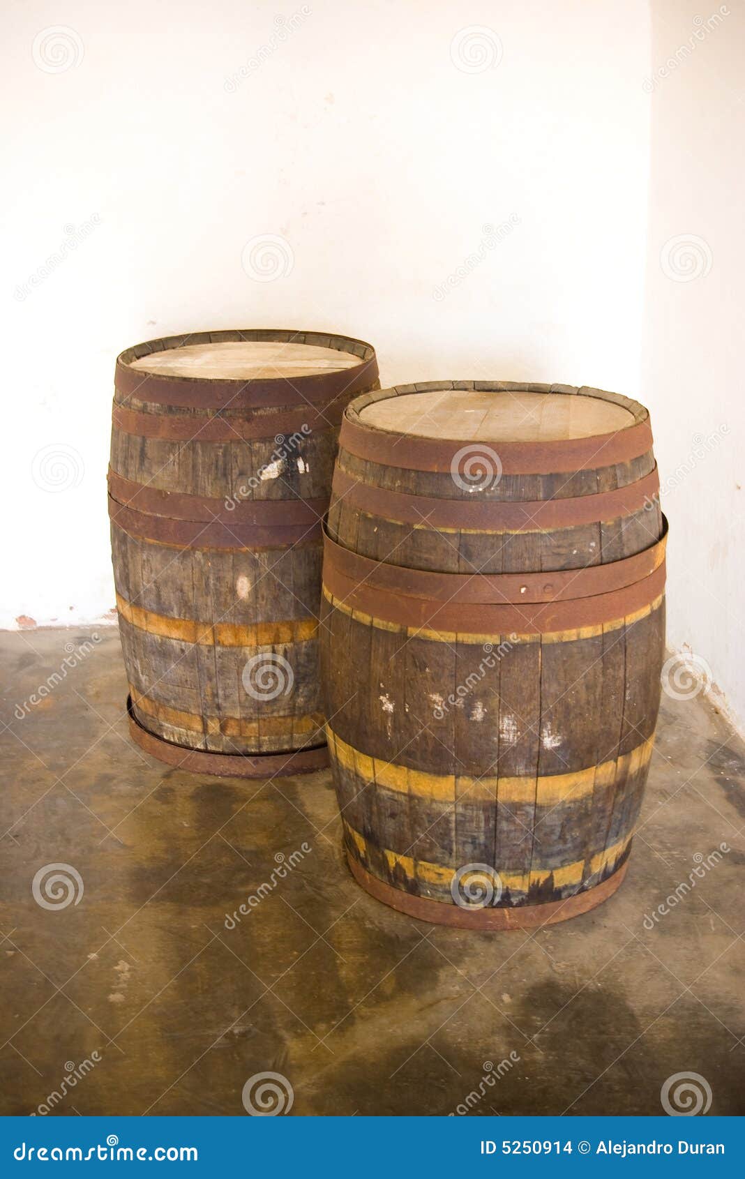 Two wood kegs stock photo. Image of brown, retro, rock 5250914
