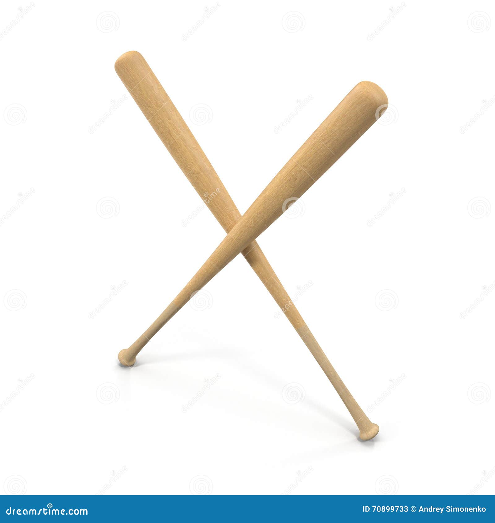 Two Wooden Crossed Baseball Bats Isolated On White Stock Image Image of game, outdoors 70899733