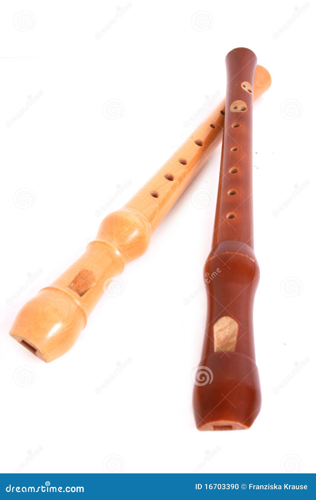 Two wooden flutes stock photo. Image of music, playing 16703390