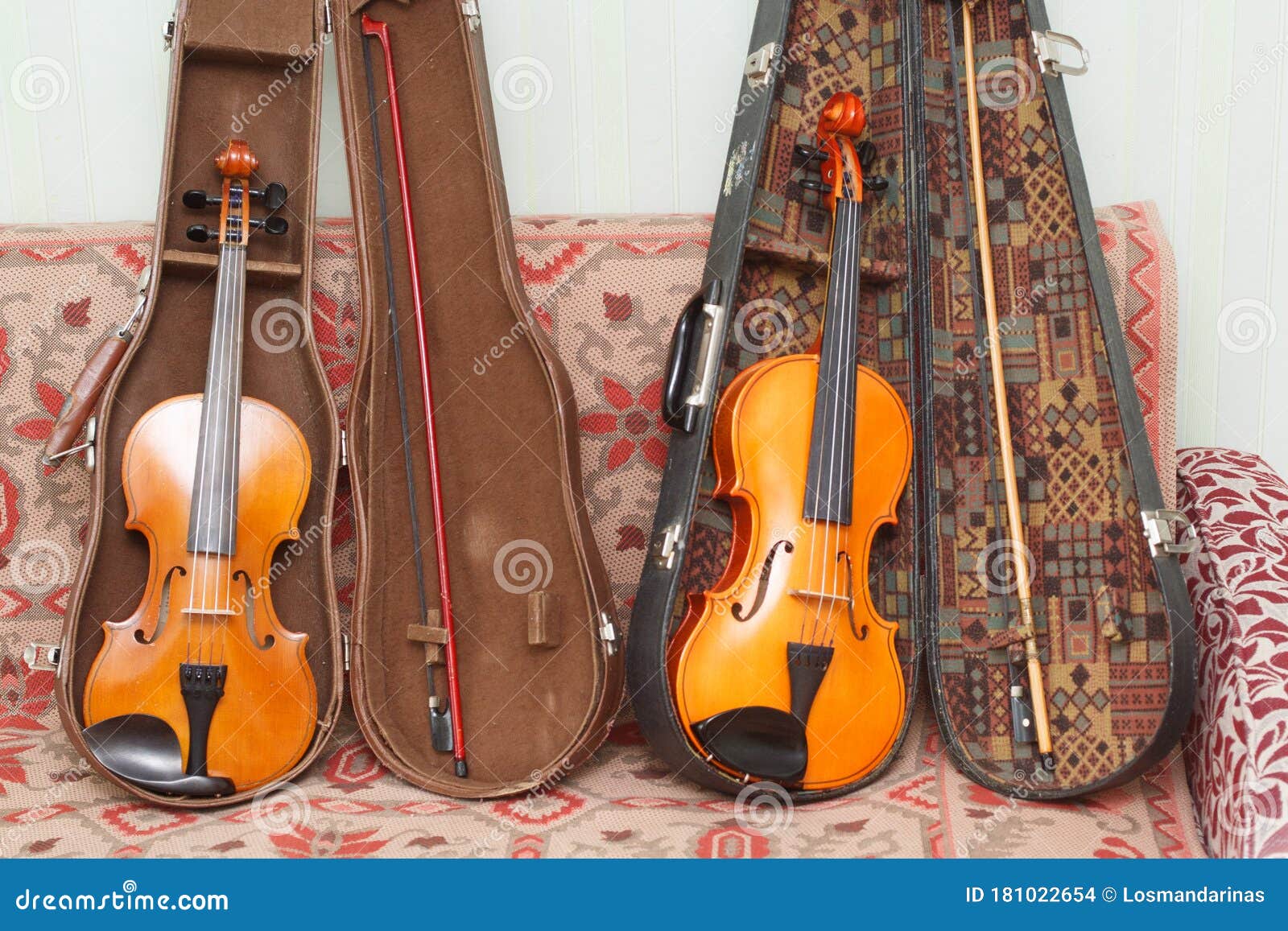 Two yelloworange violins stock photo. Image of ready 181022654