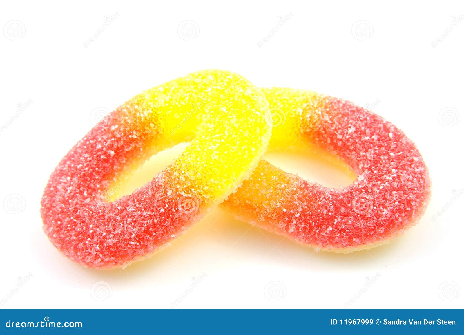 Two Yellow / Red Sugar Candy in Closeup Stock Image Image of sugar