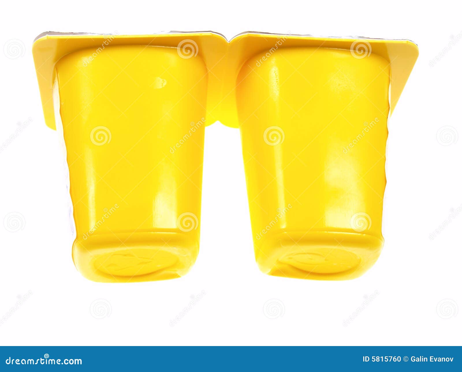 Download Two Yellow Yogurt Containers Stock Photo Image Of Isolated Desserts 5815760 Yellowimages Mockups