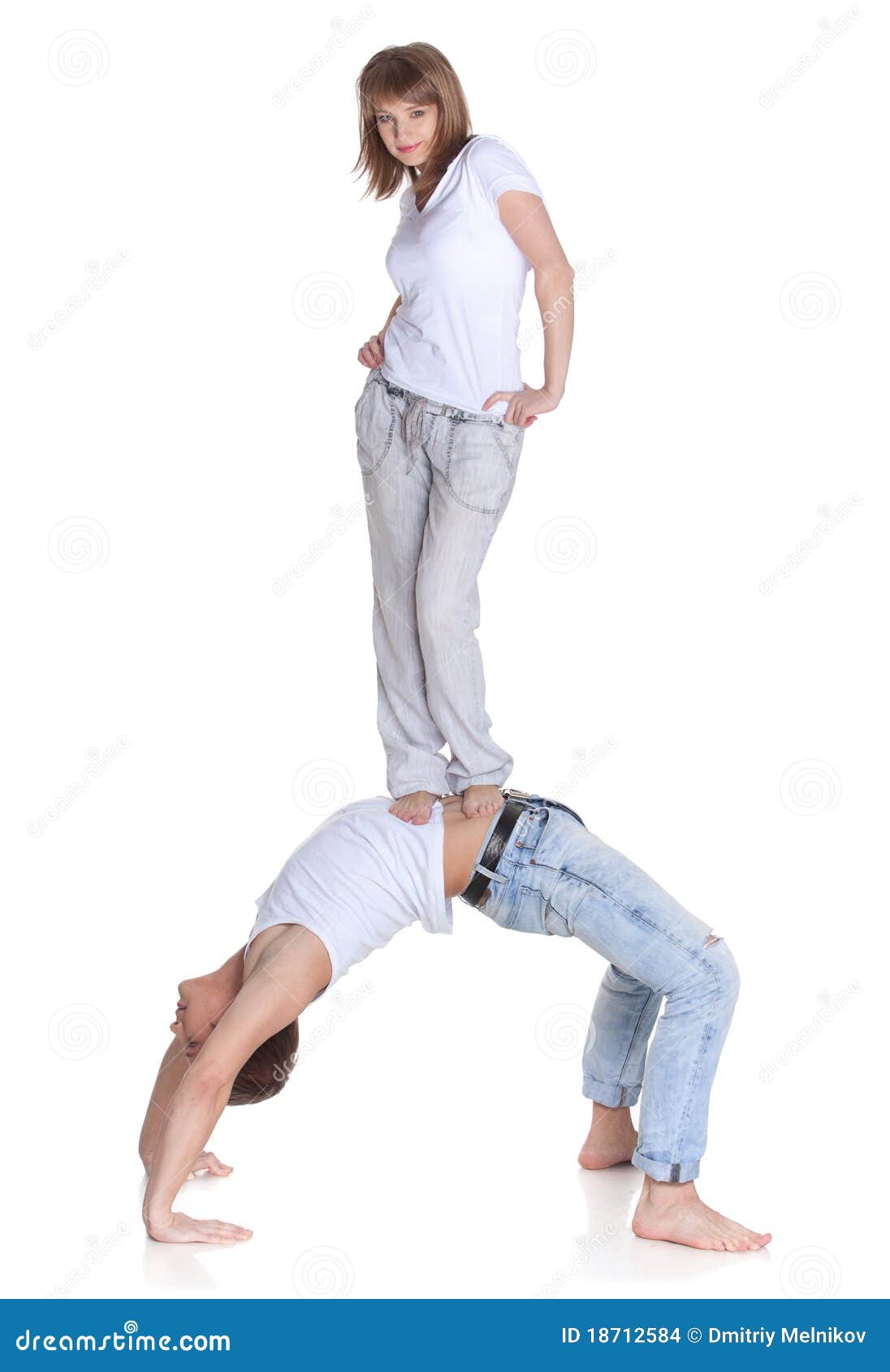 Two Young Acrobats. Stock Images Image 18712584
