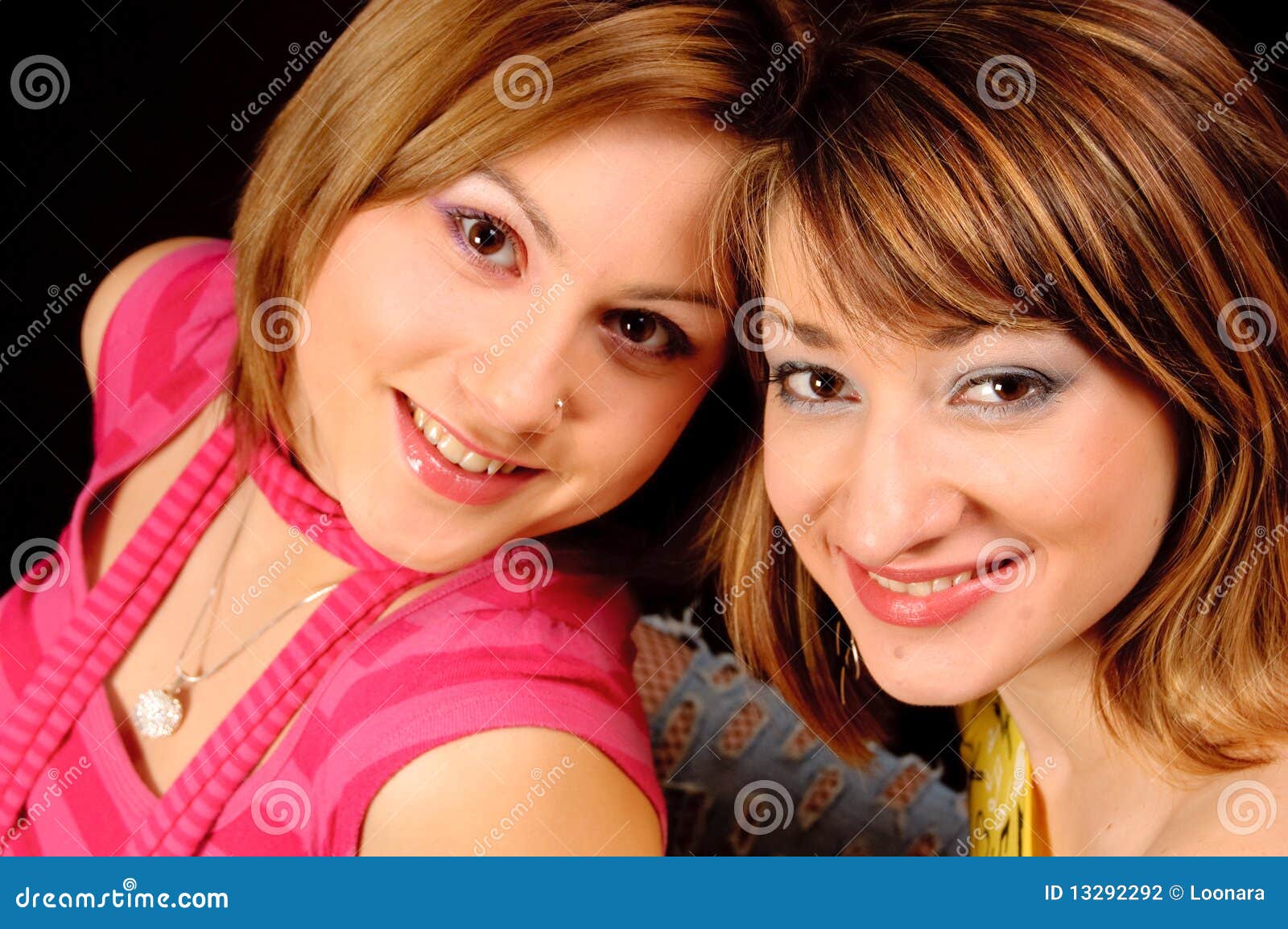 Two young girlfriends stock photo. Image of beautiful - 13292292
