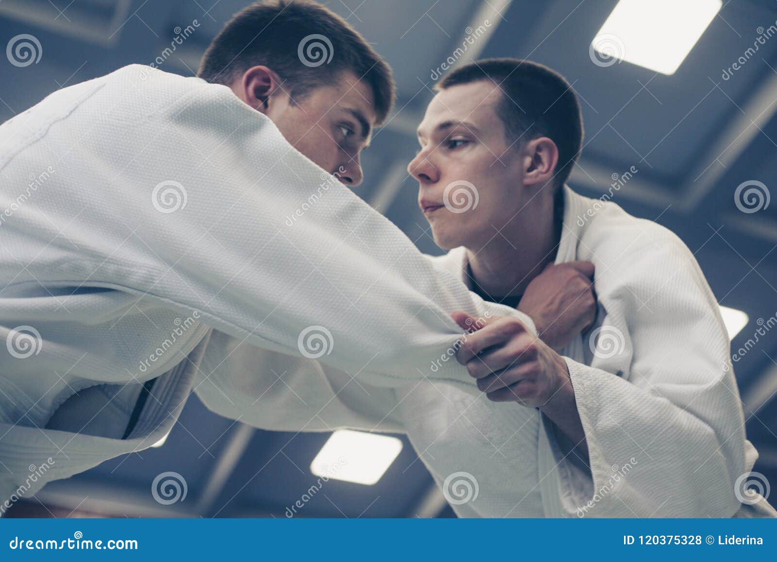 Young Males Practicing Judo Together. Stock Photo Image of culture