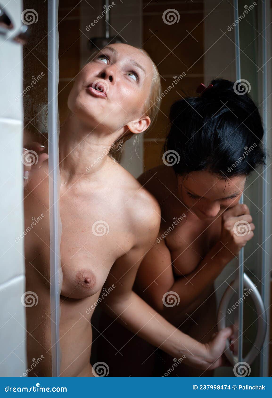 Sexy naked women in the shower