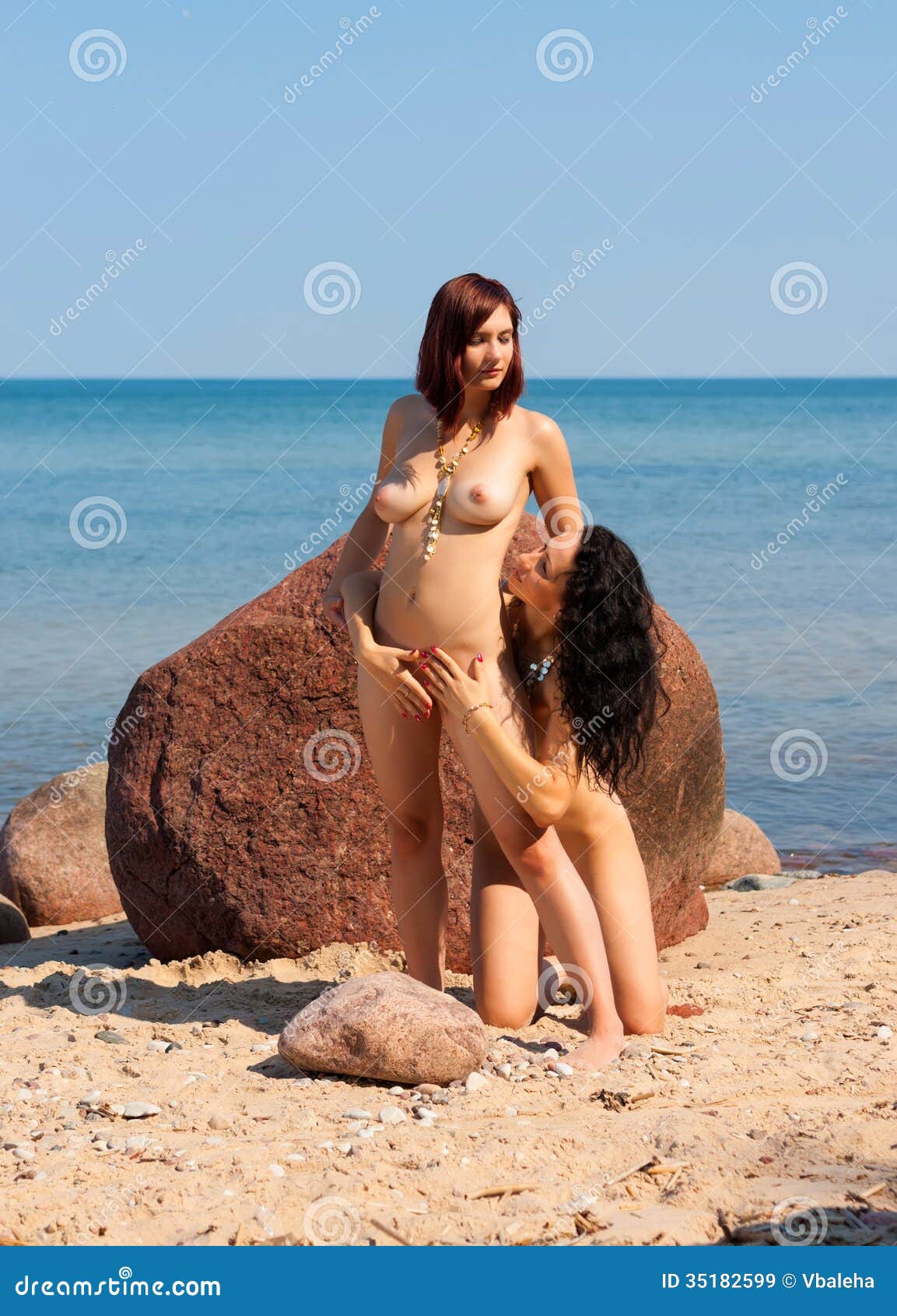 Two young nude women stock image. Image of posing, beauty - 35182599
