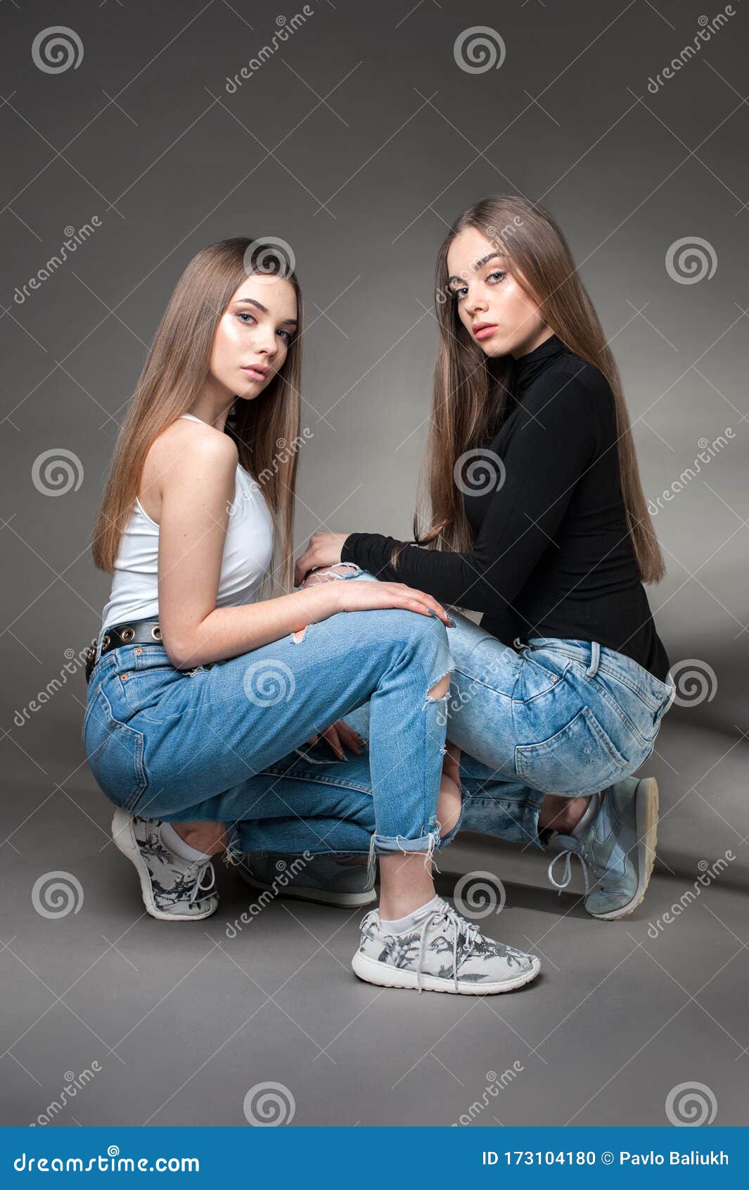 Two Young Twins Sisters Dressed in Jeans and T-shirt, Best Friends Forever Concept Stock Photo - Image of positive, beauty: 173104180 Two Young Twins Sisters Dressed In Jeans And T-Shirt, Best Friends Forever Concept Stock Photo - Image Of Positive, Beauty: 173104180