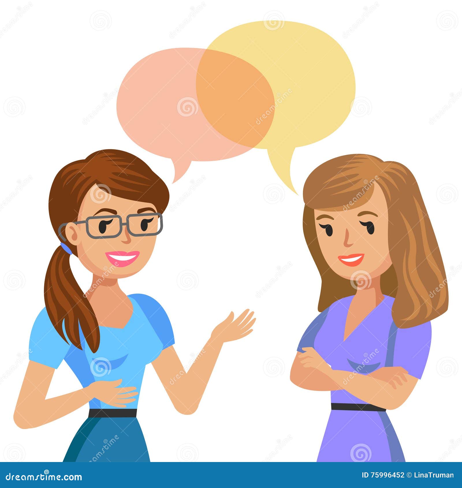 women talking clipart