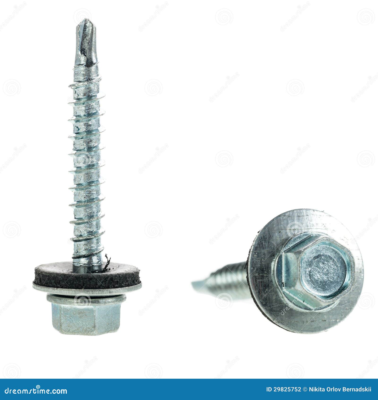 Zinc coated roofing screws stock photo. Image of roofing 29825752