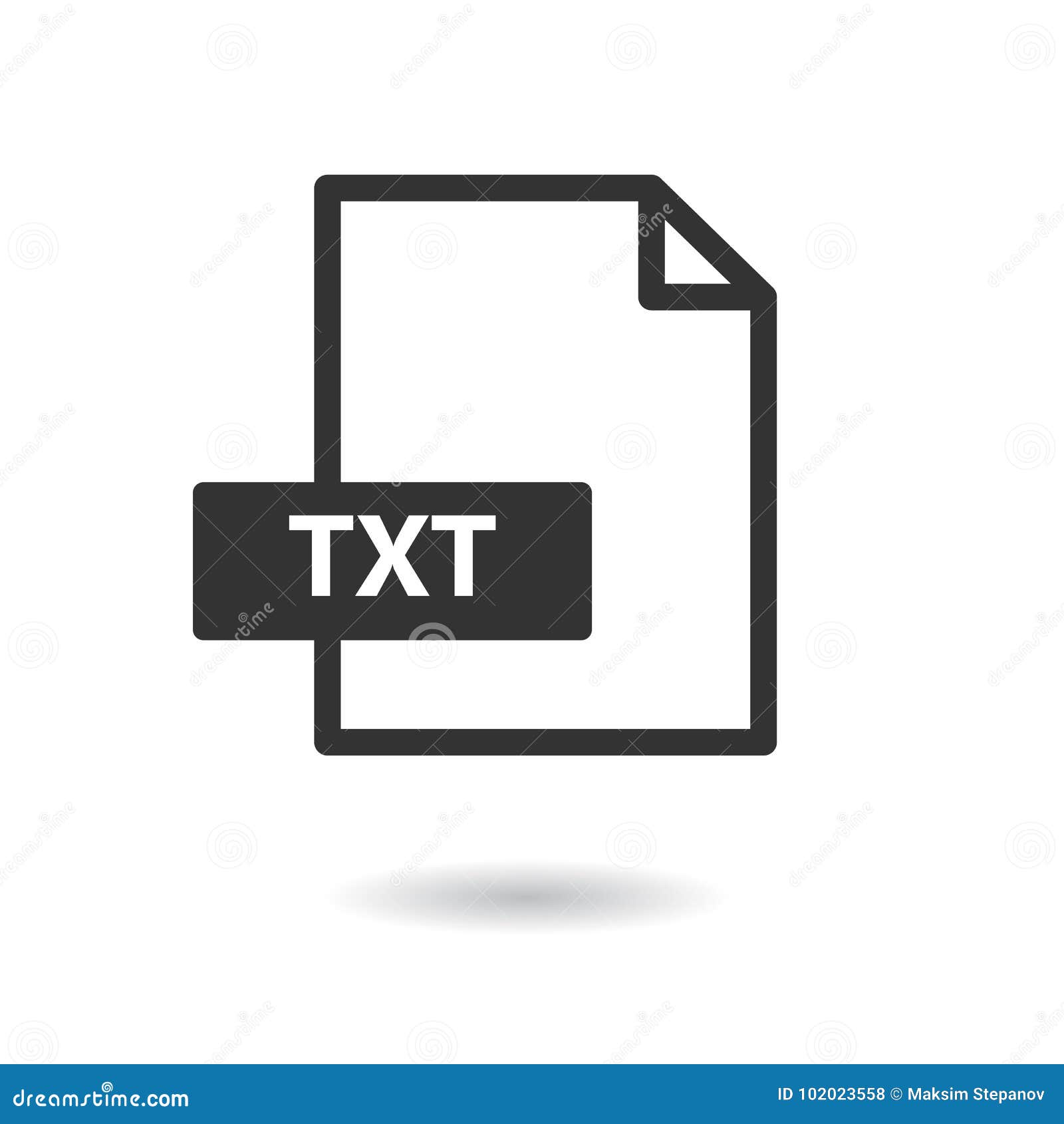 Txt Vector Icon Stock Vector Illustration Of Book Shadow 102023558