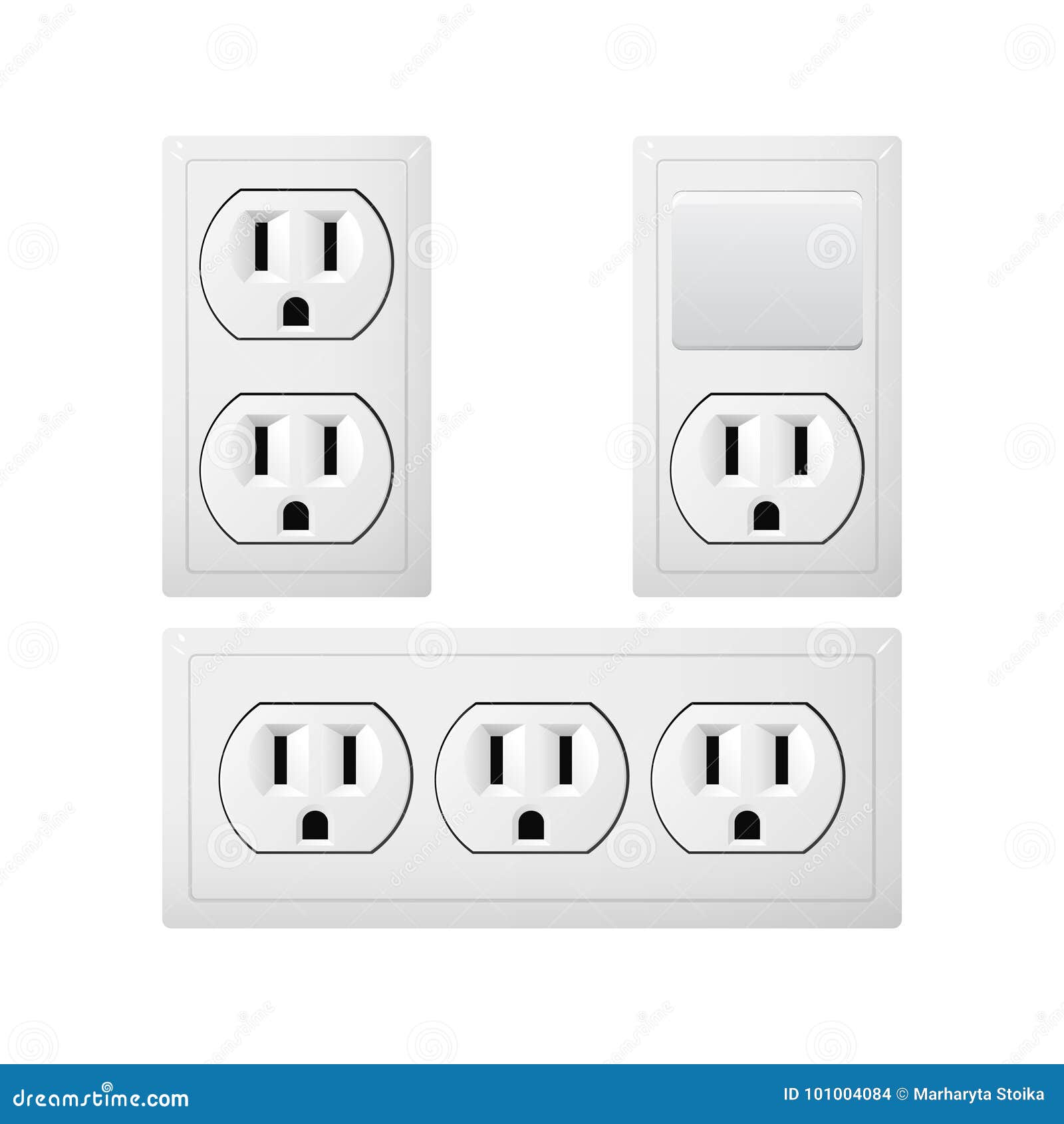 Type électrique B De Prise Avec Le Commutateur Prise De Puissance