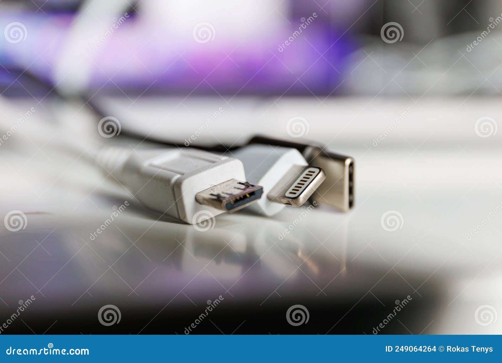 TYPE C, Micro Usb and USB C Chargers Stock Photo Image of industrial