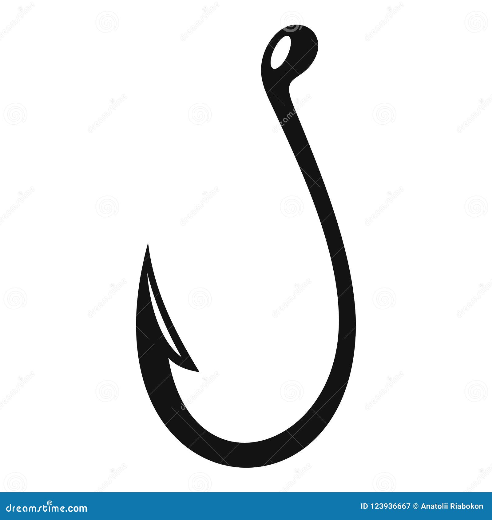 Download Type Of Fish Hook Icon, Simple Style Stock Vector - Illustration of business, icon: 123936667