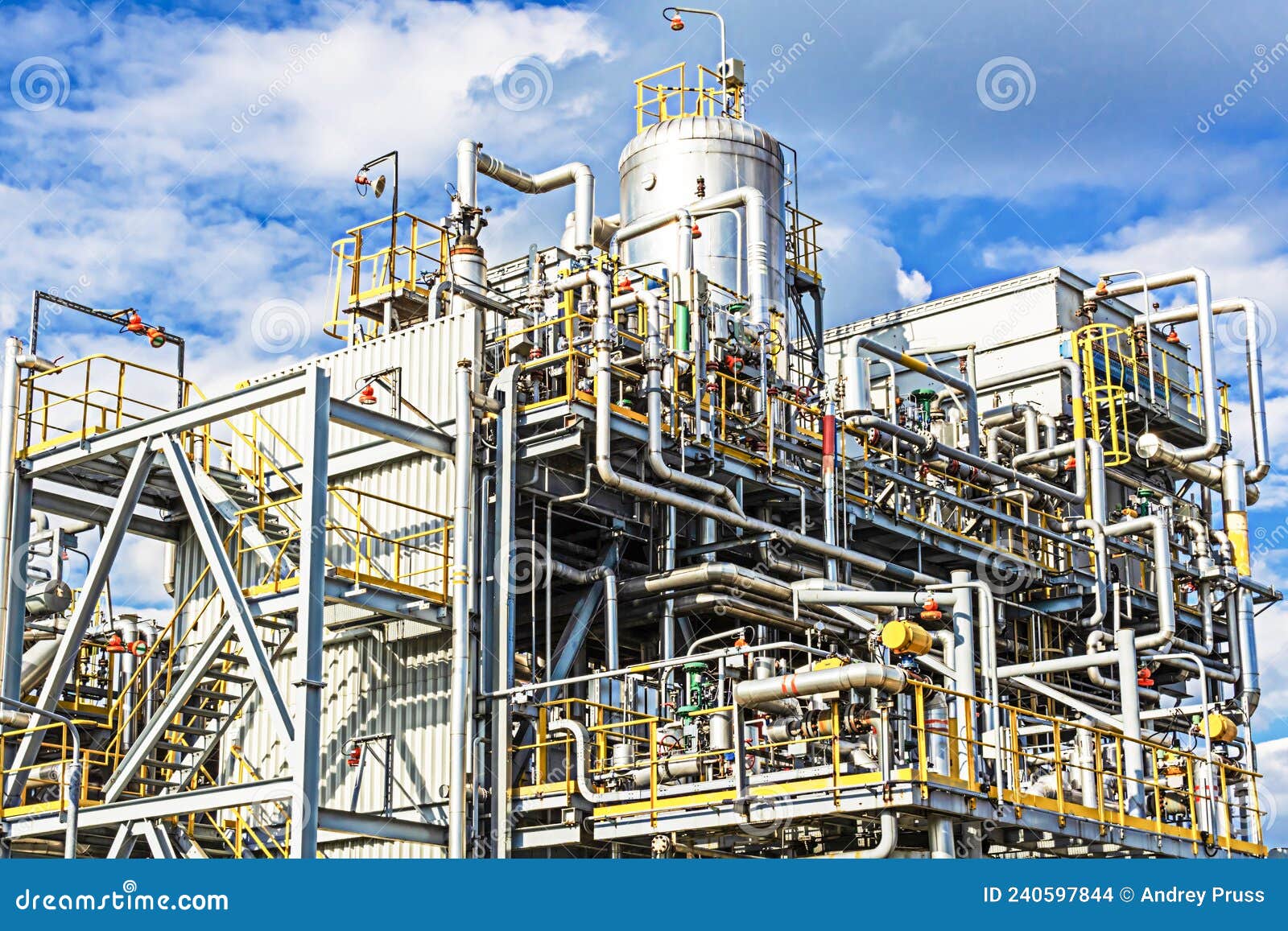 View of the Liquefied Gas Production Plant. Technological Equipment