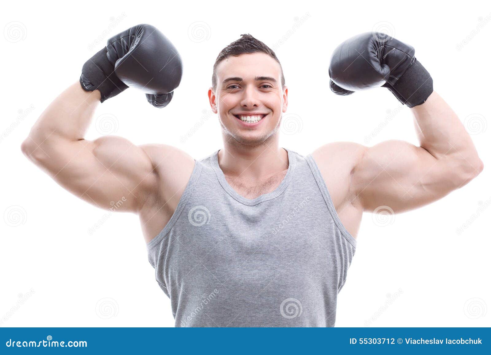 Type Musculeux Pendant La Séance D'entraînement Photo stock - Image du  lifestyle, muscle: 55303712