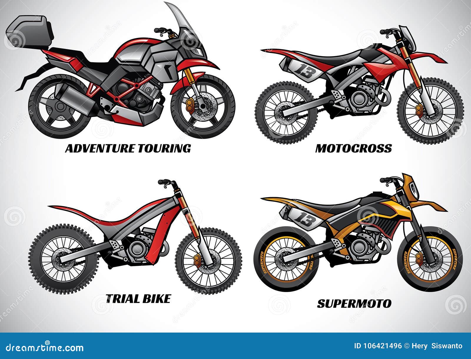 Types de partie de moto illustration de vecteur. Illustration du  positionnement - 106421496